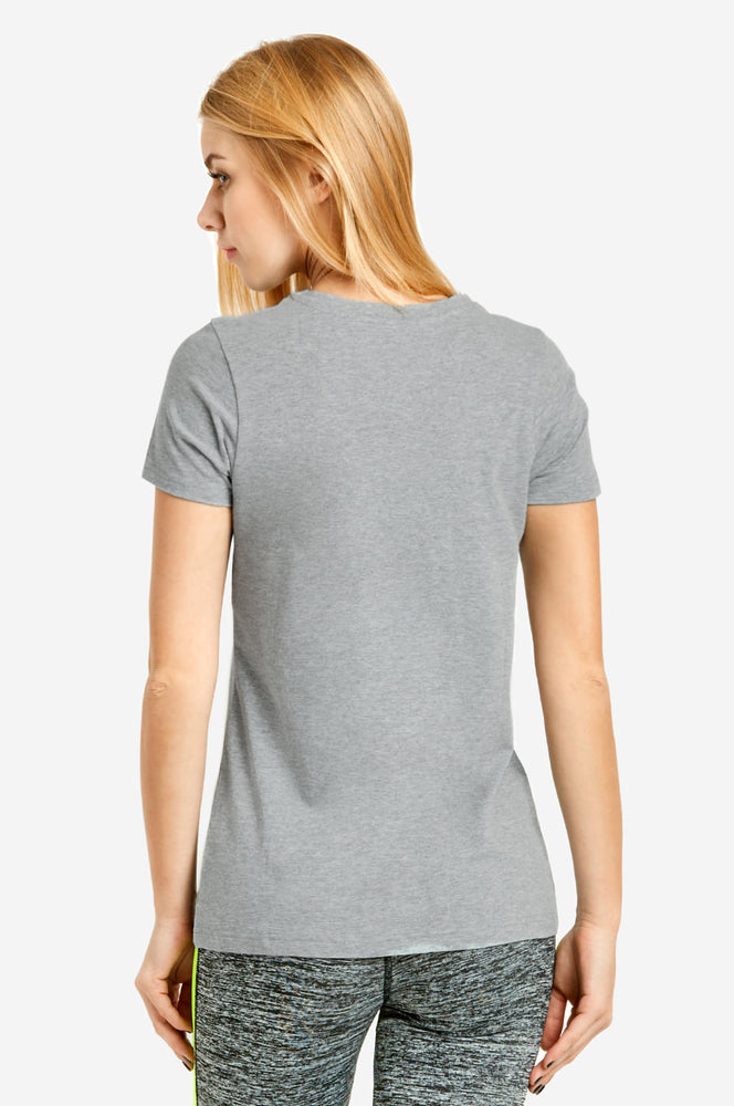 SOFRA LADIES CLASSIC FIT CREW NECK T-SHIRT (TR021_H.GRY)
