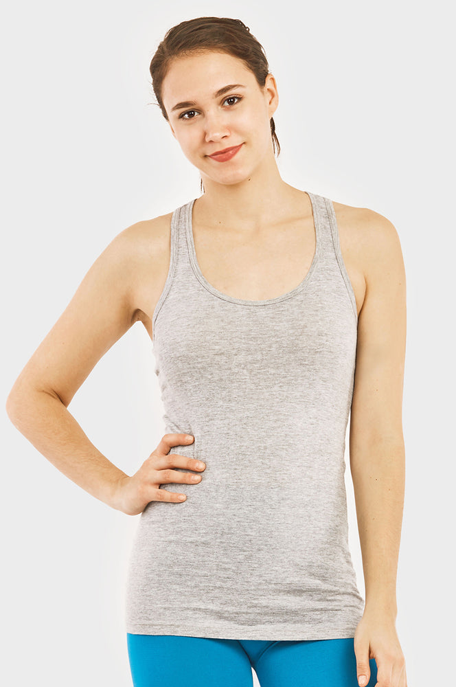 60 Pieces Sofra Ladies Seamless Tank Top W/ Knitted Design In Grey - Womens  Camisoles & Tank Tops - at 