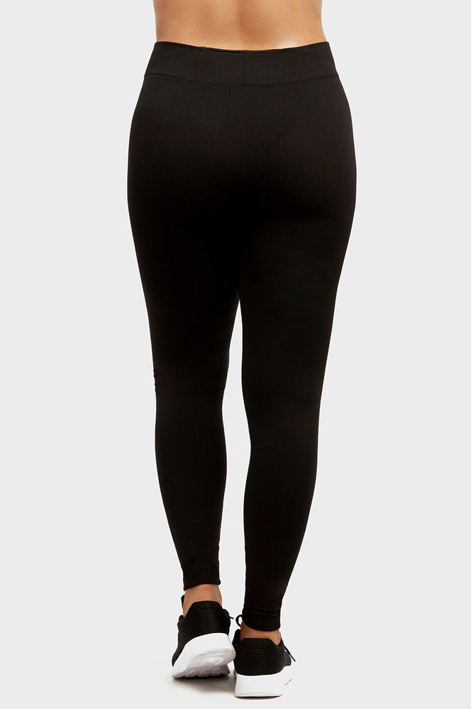 Mopas Women's Plus Size Fleece Lined Legging-One Size-Black