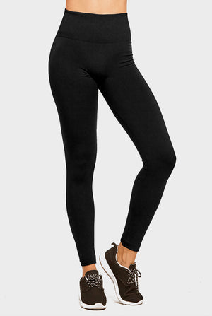 
            
                Load image into Gallery viewer, SOFRA LADIES HIGH WAIST FLEECE EXTRA-WIDE BAND LEGGINGS (TX701)
            
        