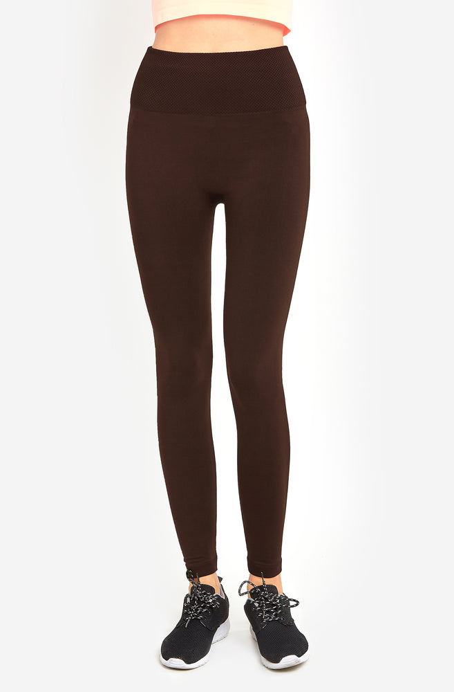 ET TU Leggings - Women's Solid Color Full Length Fleece Winter Leggings  (Coffee) at  Women's Clothing store