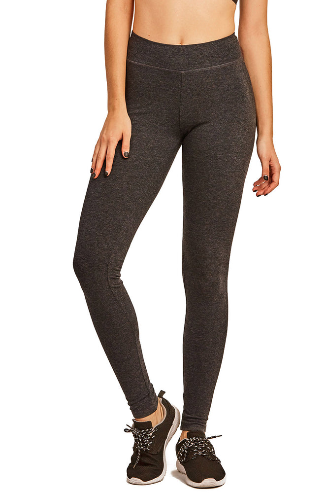 
            
                Load image into Gallery viewer, SOFRA LADIES COTTON LEGGINGS (WP4000_D.GREY)
            
        