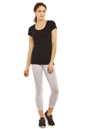 
            
                Load image into Gallery viewer, COTTONBELL LADIES COTTON CAPRI LEGGINGS (WP4001C_H.GRY)
            
        