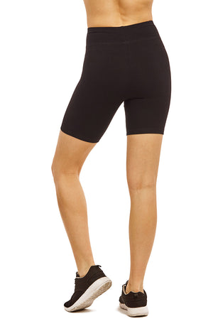 
            
                Load image into Gallery viewer, COTTONBELL LADIES COTTON 15 INCH OUTSEAM SHORTS WITH WIDE WAISTBAND (WP4015C_BLACK)
            
        