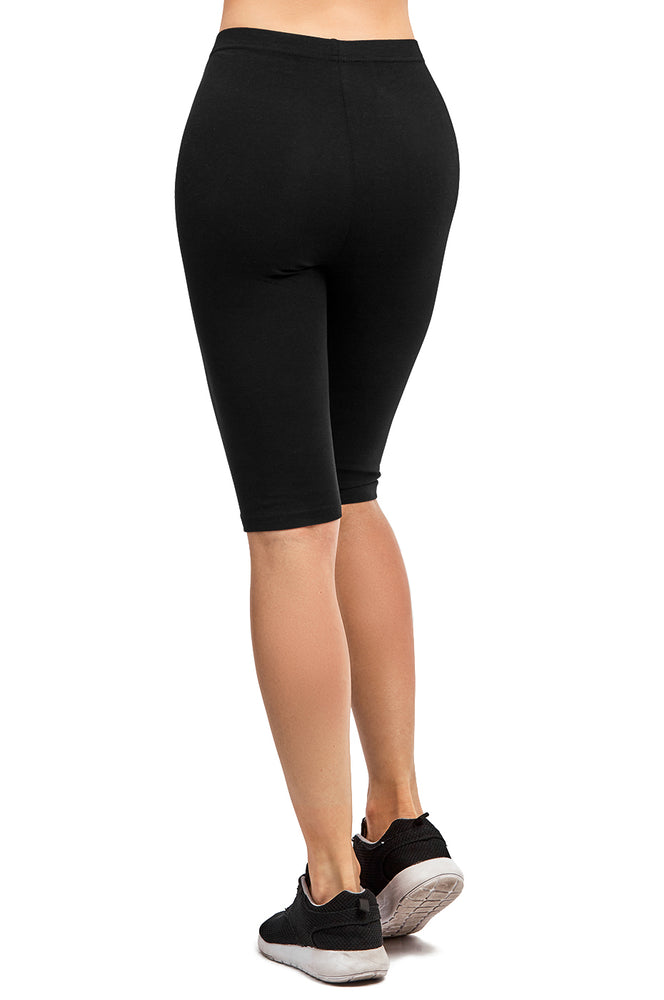 
            
                Load image into Gallery viewer, COTTONBELL LADIES COTTON 21 INCH OUTSEAM SHORTS WITH HIGH WAISTBAND (WP4021C_BLACK)
            
        