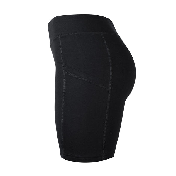 ToBeInStyle Women's Cotton-Spandex 15" Outseam Shorts - Black, Medium - Casual Lounge Shorts